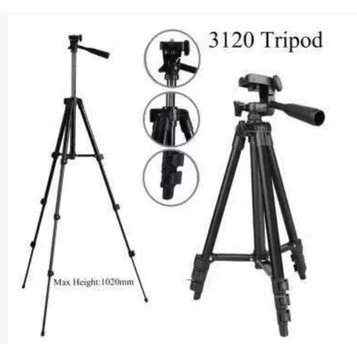 Generic Tripod 3120 Portable Adjustable Mobile DSLR Stand - image 3