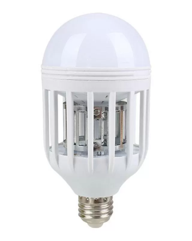 [Generic] Dual LED Lightbulb Bug Zapper - White
