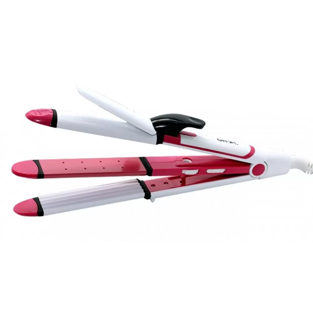 Gemei 2921 3-in-1 Hair Straightener Curler Waver