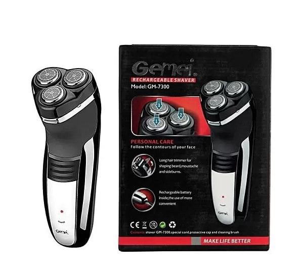 Gemei Gm-7300 Rechargeable Shaver - Beard N Hair