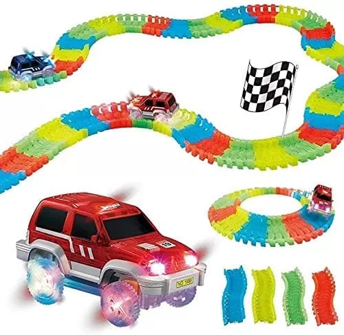 Magic Track Car Tracks Bend & Glow