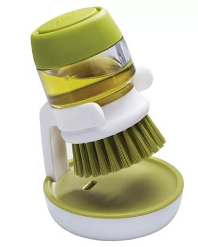 Generic Soap Dispensing Dish Washer Brush Green
