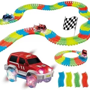 Magic Track Car Tracks Bend & Glow