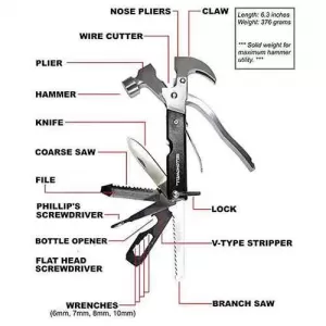 Tac Tool 18-in-1 Multi Purpose Camping Tool