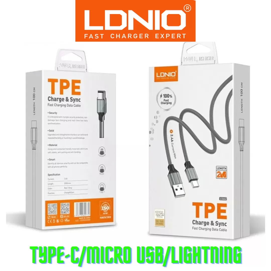 Ldnio Fast Charging Cable 2.4A Black