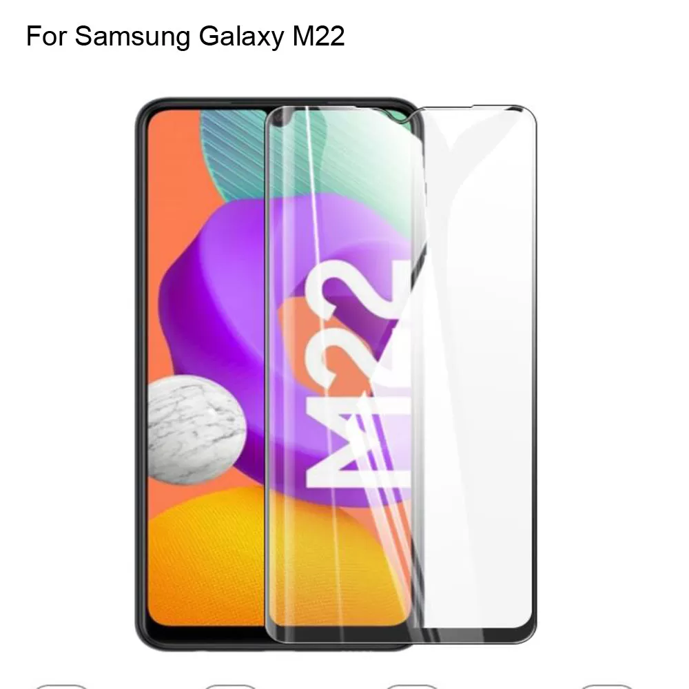 Samsung Galaxy M22 Screen Protector Tempered Glass Full Glue