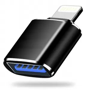 Generic Black Metal USB OTG Adapter for iOS 13+