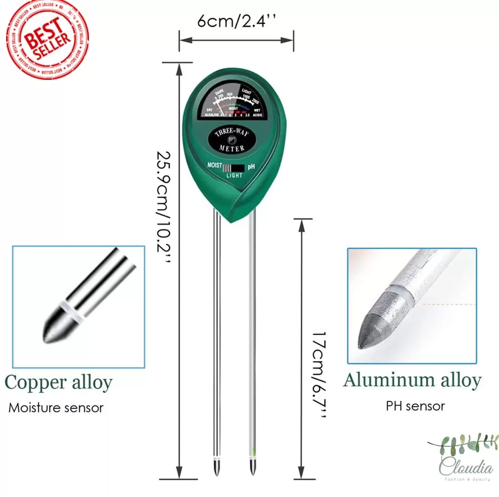 Generic Soil PH Meter 3-in-1 Sunlight Moisture - image 3