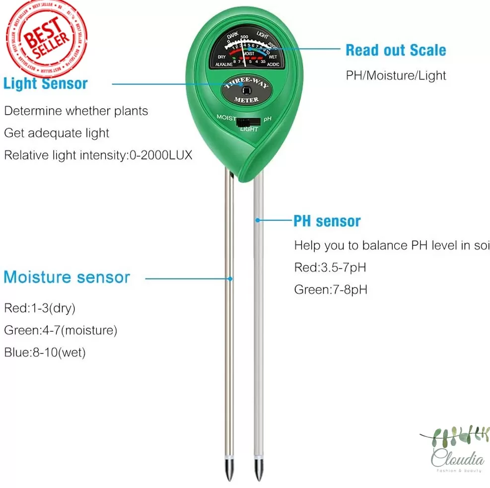 Generic Soil PH Meter 3-in-1 Sunlight Moisture - image 4