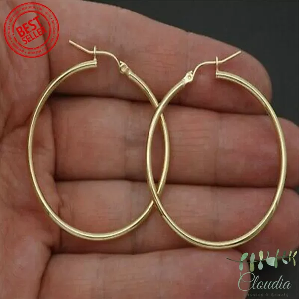 Generic Super Big Hoop Earrings 50mm Gold