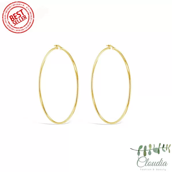 Generic Super Big Hoop Earrings 50mm Gold - image 4