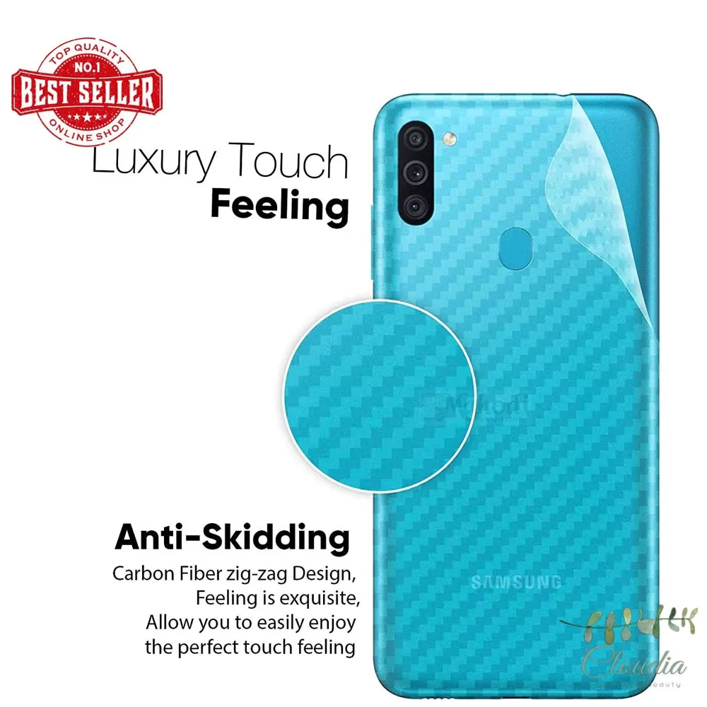 Samsung A11 M11 Transparent Scratch Resistant Back Film - image 2