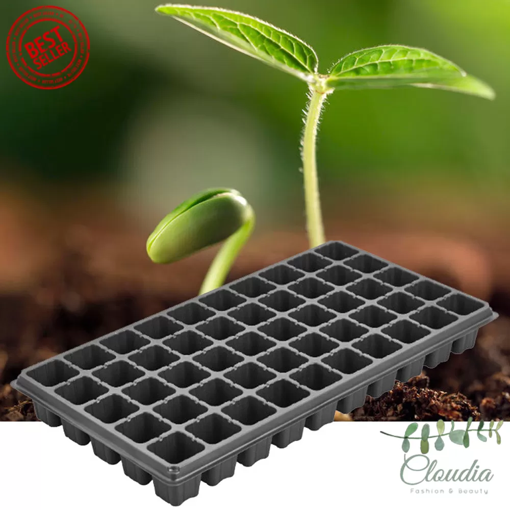 Generic 50 Holes Seedling Tray Thick Black Nursery - image 2