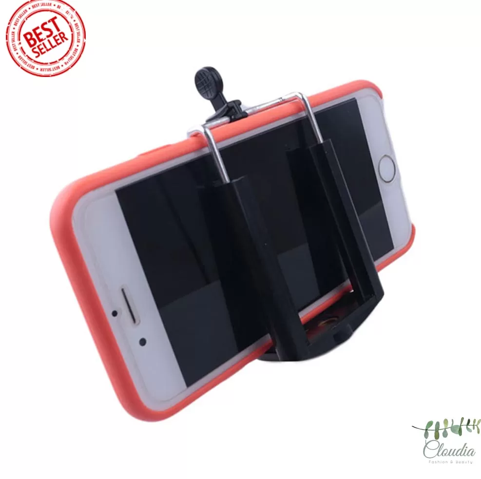Generic Tripod Stand Adapter Mobile Phone Clip Bracket - Black - image 3