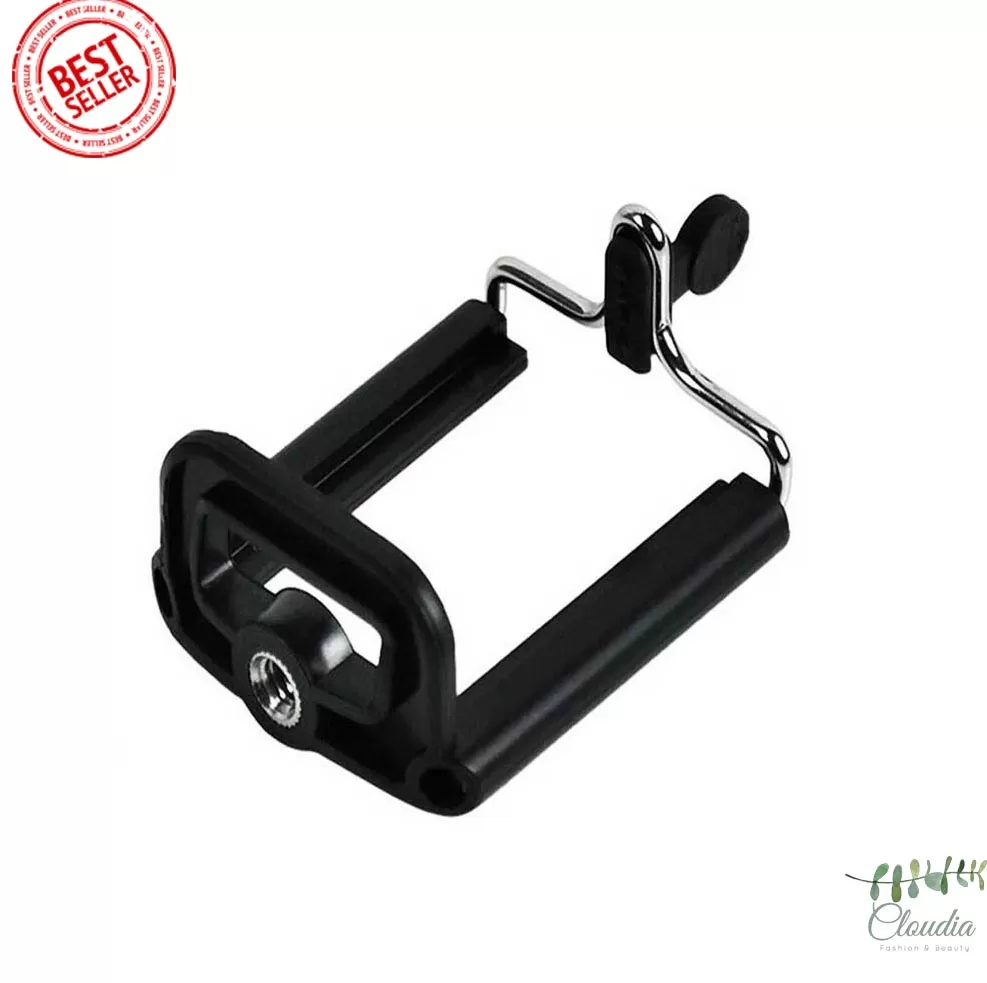 Generic Tripod Stand Adapter Mobile Phone Clip Bracket - Black - image 4
