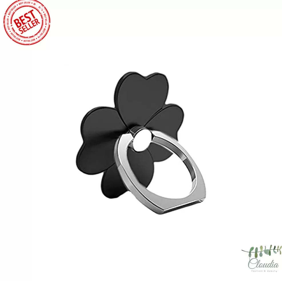 Generic Luxury 360° Metal Finger Ring Holder Black