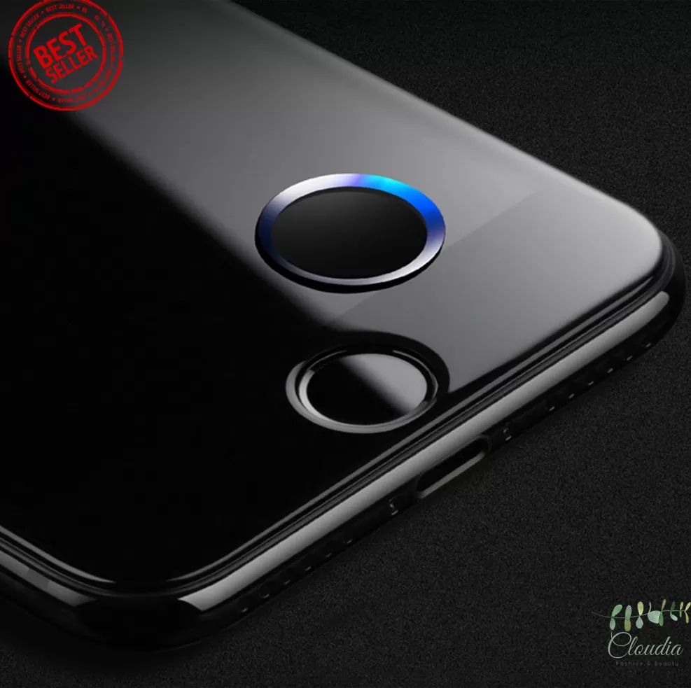 iPhone Home Button Sticker Fingerprint Support Blue Black
