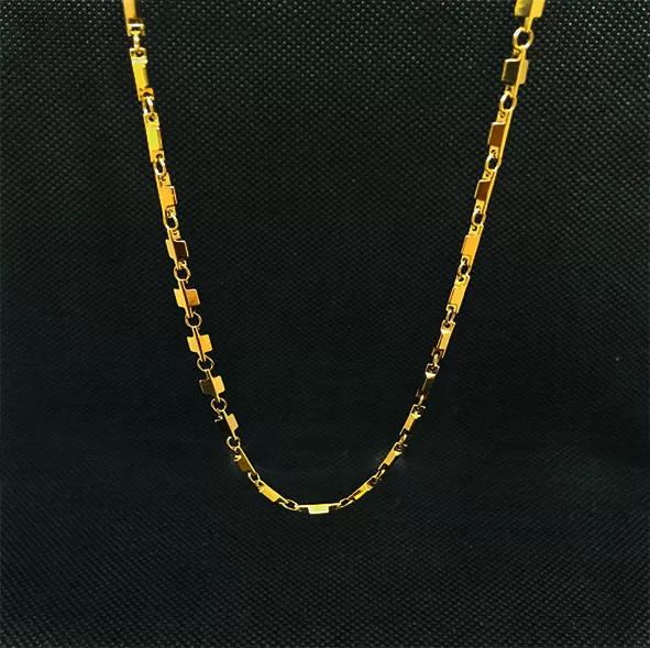Generic Chain Necklace Plated Modern Gold Color - image 2