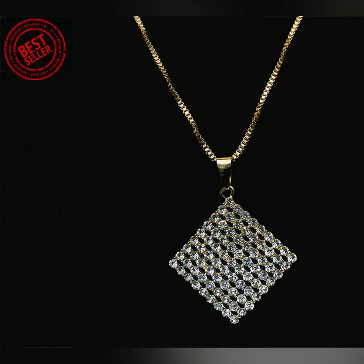 Generic Gold Elegant Design Square Office Occasion Fashion Necklace