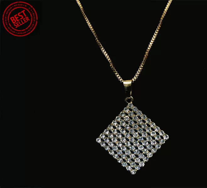 Generic Gold Elegant Design Square Office Occasion Fashion Necklace - image 2