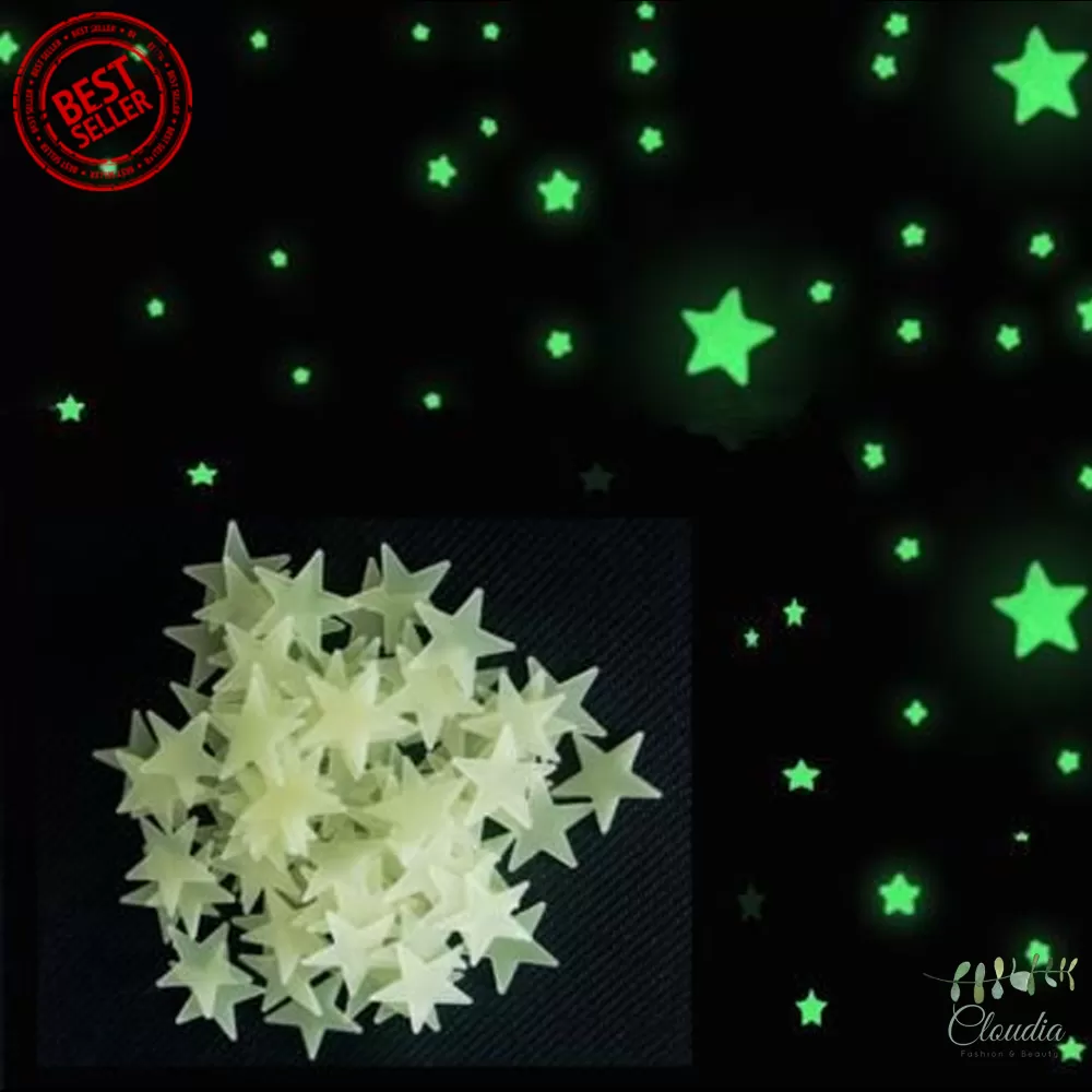 Generic 72Pcs Set Fluorescent Radium Stars Wall Stickers - image 3