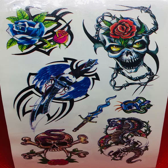 Generic Temp Tattoo Sticker Large Black 21 Animal Design - image 2