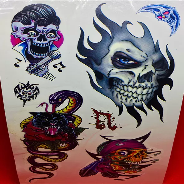 Generic Temp Tattoo Sticker Large Black 21 Animal Design - image 4