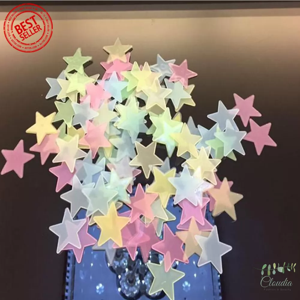 Generic 72Pcs Set Kids Fluorescent Radium Stars Wall Stickers - image 3