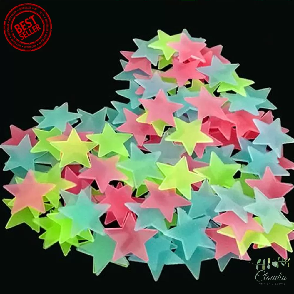 Generic 72Pcs Set Kids Fluorescent Radium Stars Wall Stickers - image 4