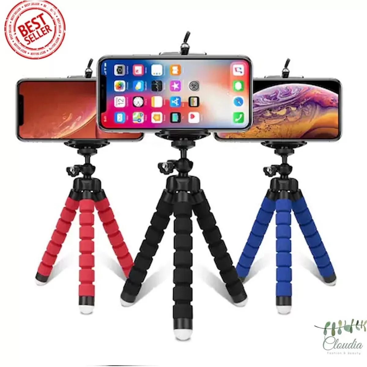Generic Flexible Octopus Tripod Car Phone Holder Multi Color