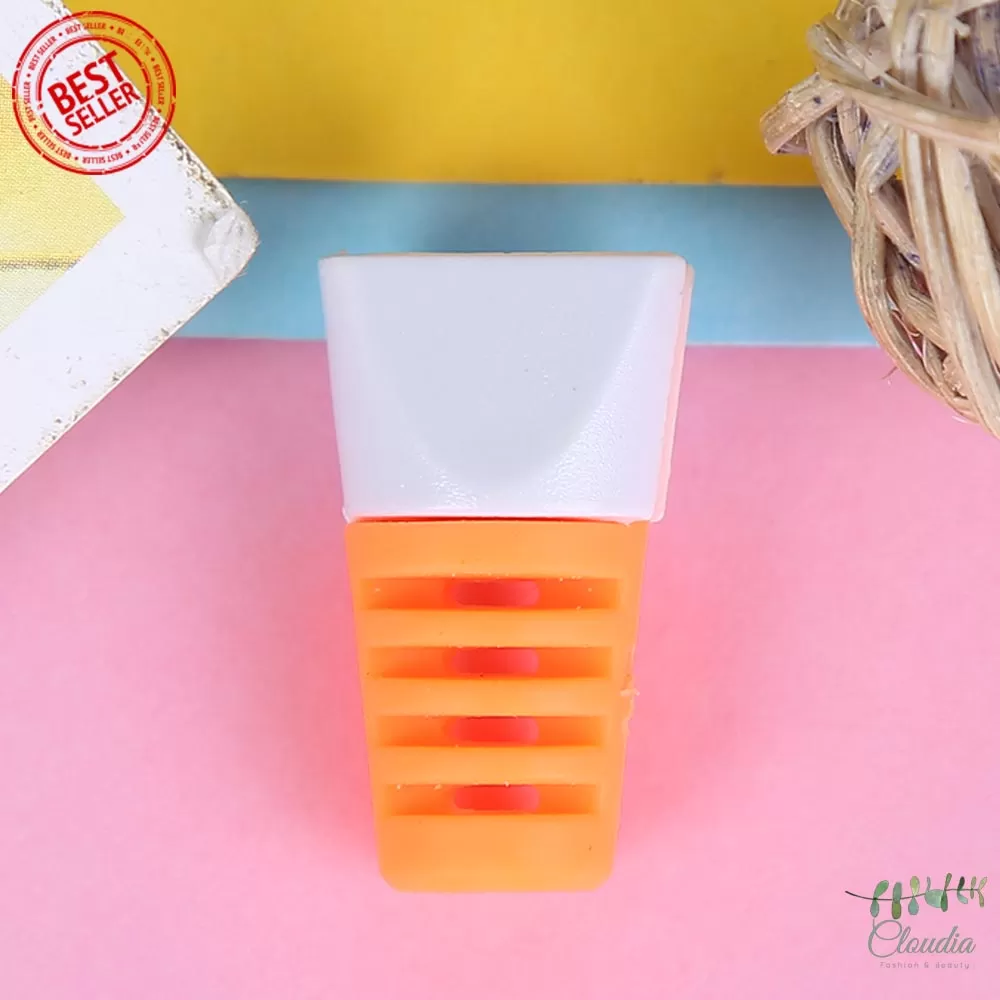 Silicone USB Cable Protector for Earphone Wire Orange - image 1