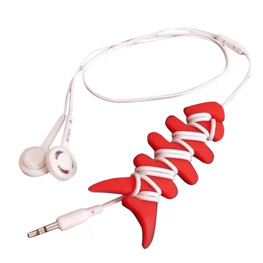 Generic Earphone Winder Cable Holder Reel Fish Bone
