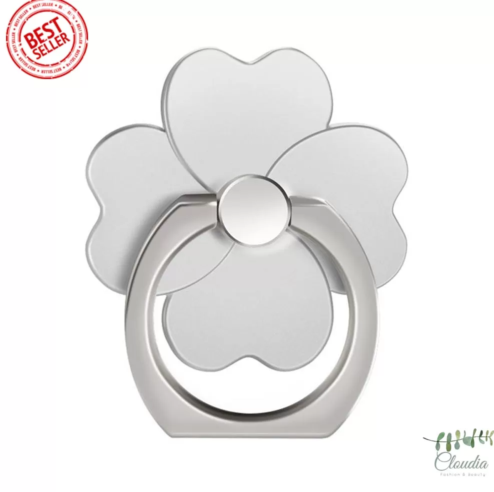 Generic 360 Degree Metal Fold Finger Ring Flower Shape Holder