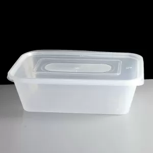 Generic 750ml Food Containers Microwave Safe, Clear Lids