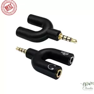 Claudia Earphone Headphone Splitter 3.5mm Microphone