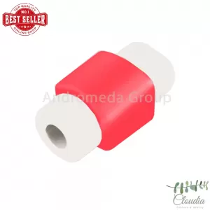 Red Silicone USB Cable Protector Earphone Wire Cord