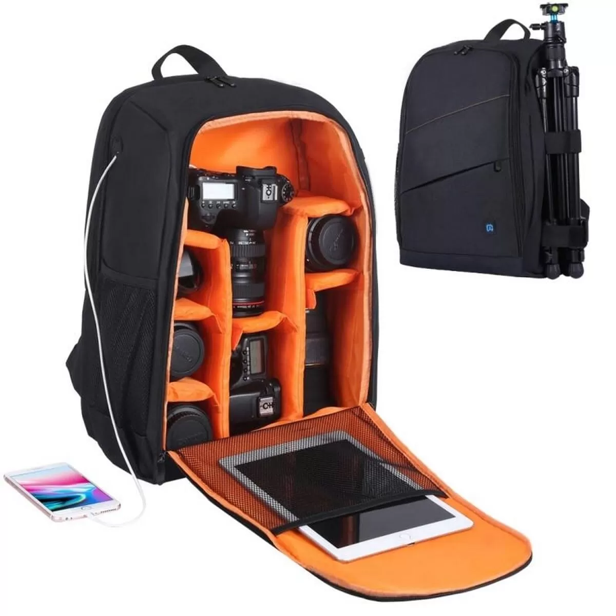 PULUZ Dual Shoulders Backpack Waterproof Scratch-Proof