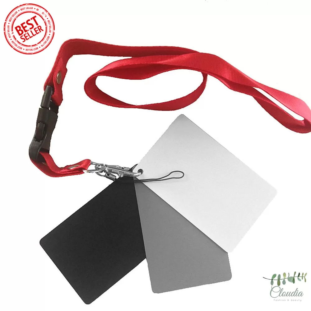 Generic 3 In 1 Digital Grey Card White Black 18% Gray - image 2