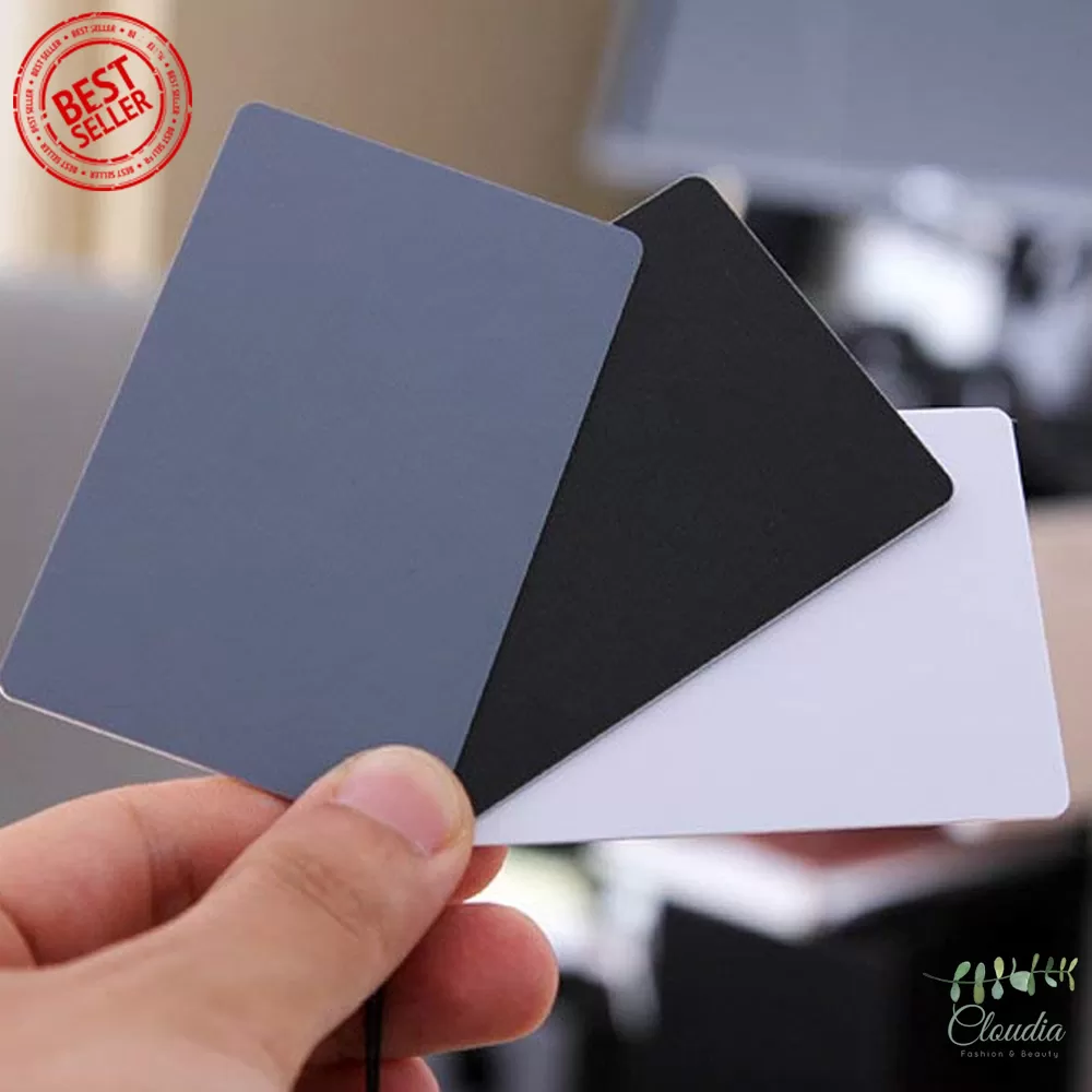Generic 3 In 1 Digital Grey Card White Black 18% Gray - image 3