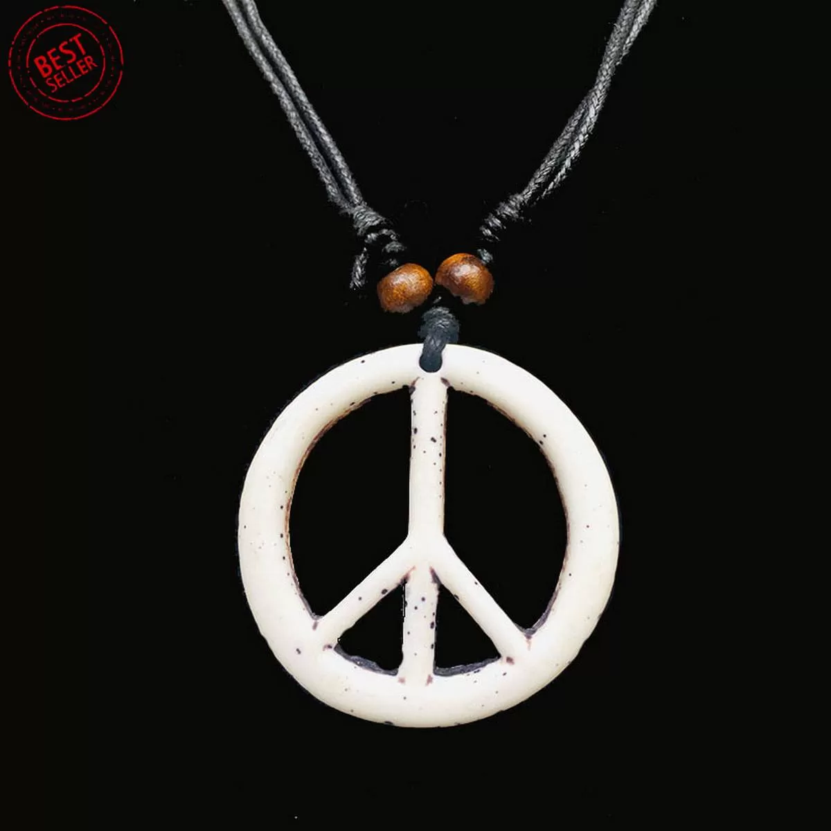 Generic Men Vintage White Round Pendant Necklace - image 1