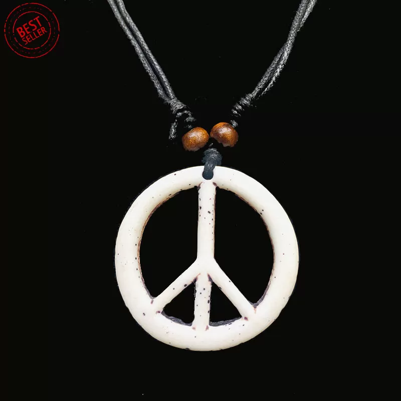Generic Men Vintage White Round Pendant Necklace - image 2