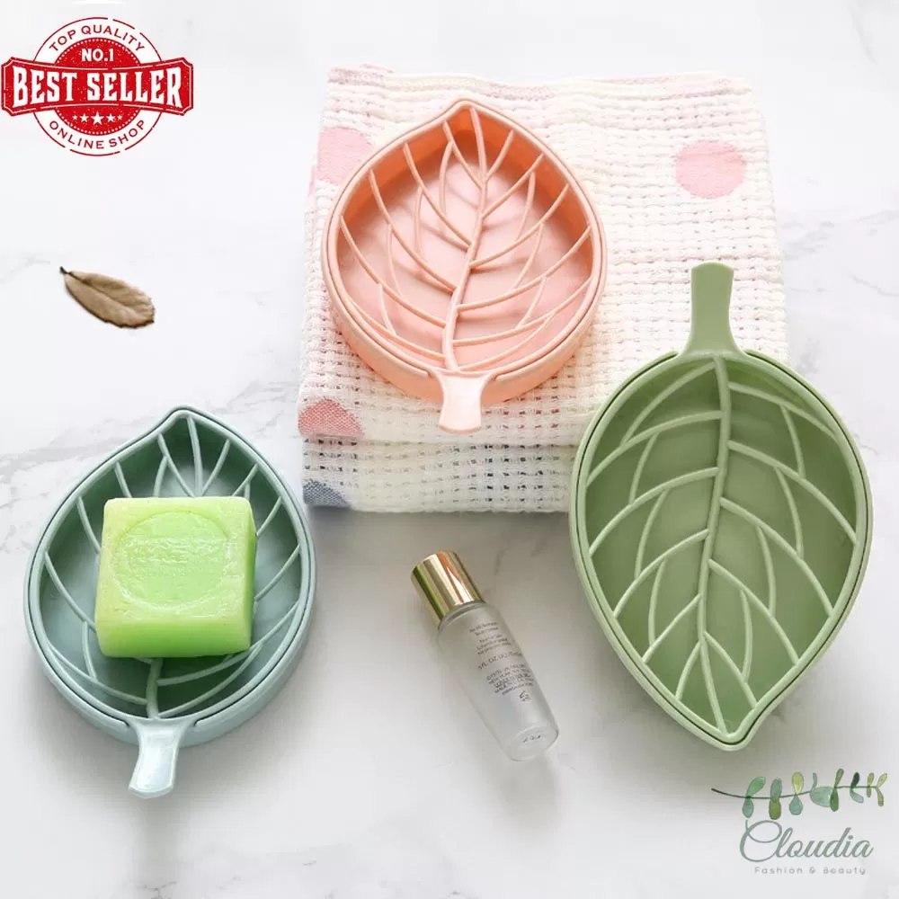 Generic Leaf Shape Double Layer Portable Soap Dish