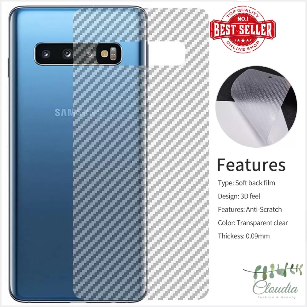 Samsung S10 Plus Transparent Scratch Resistant Back Film - image 2