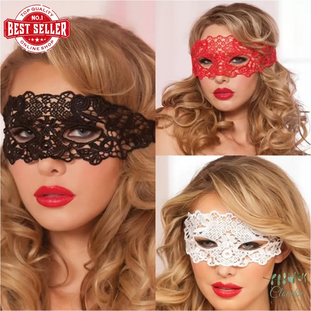 Generic Black Lace Eye Mask Halloween Party Mask - image 2