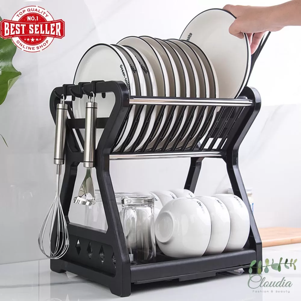 Claudia Household Dish Drying Rack Multifunctional Double-Layer - image 5