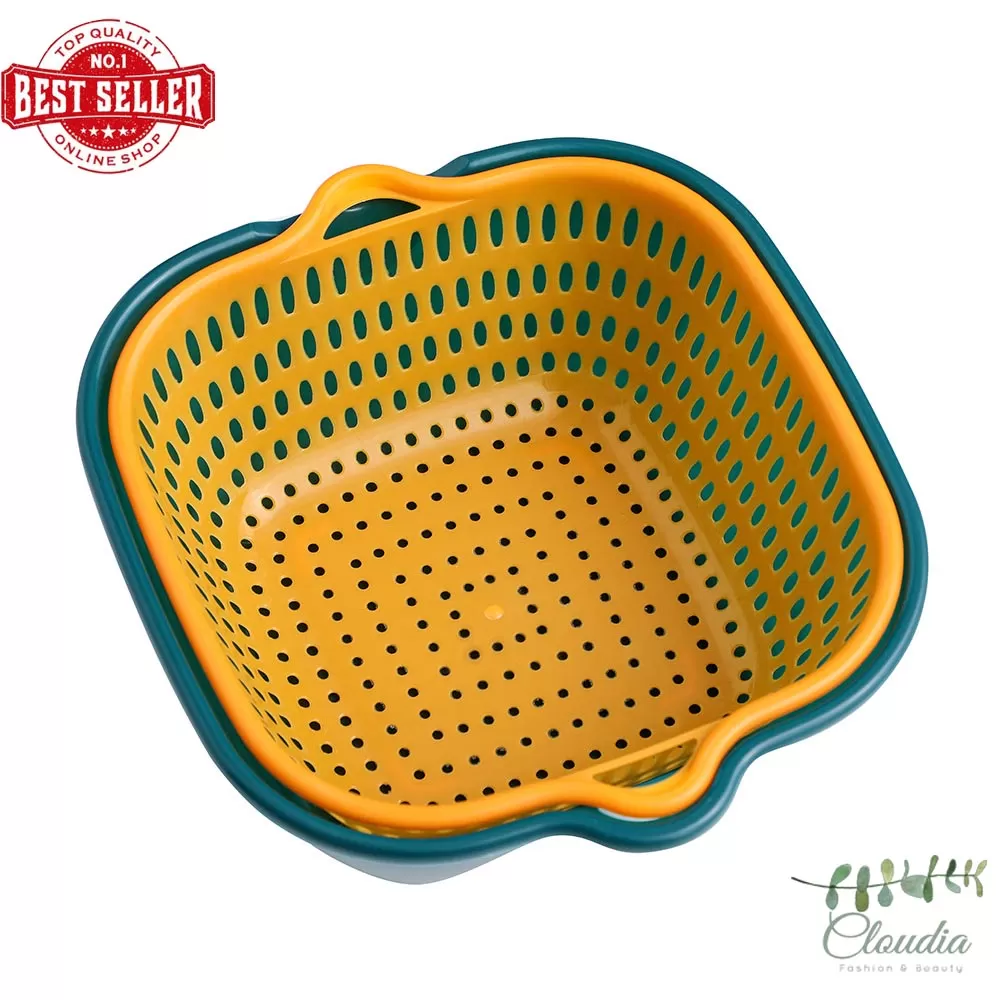 Generic 6Pcs Multifunctional Drain Basket Dark Green Orange - image 3