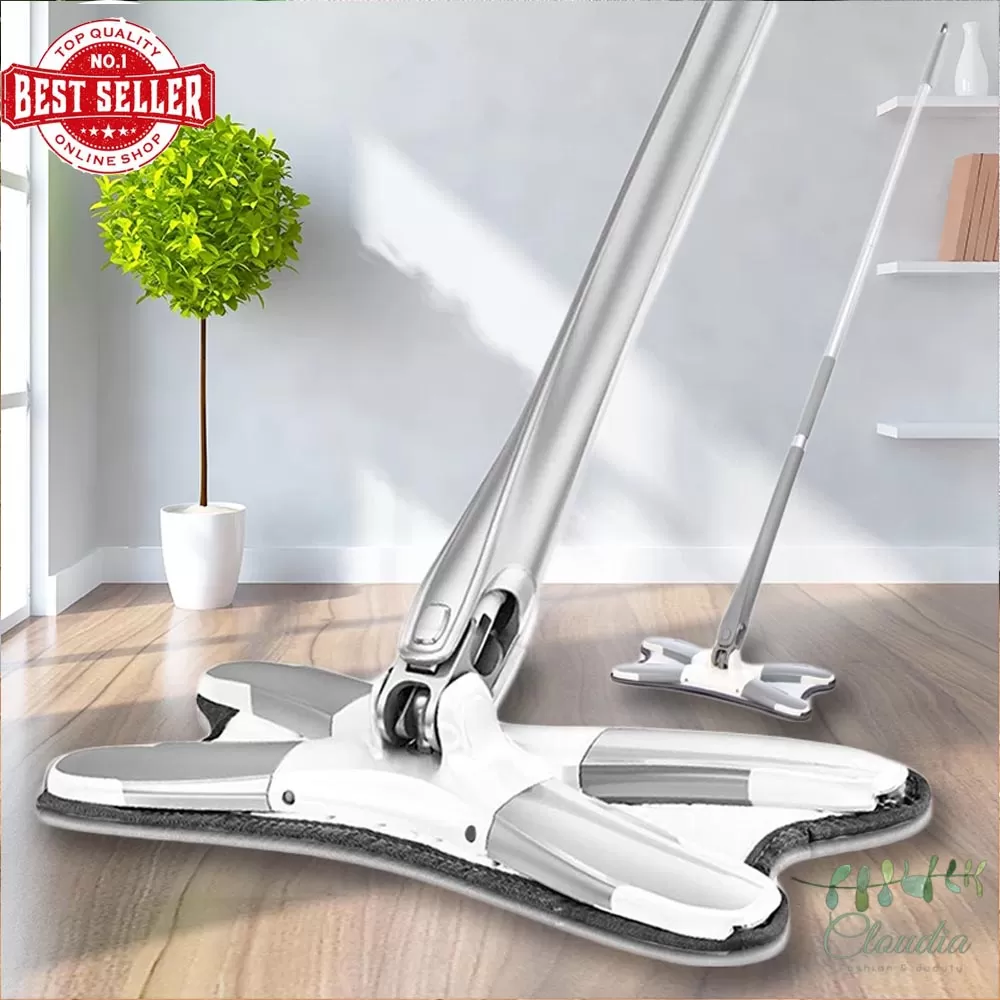 Generic X-Type Flat Floor Mop with Replaceable Heads