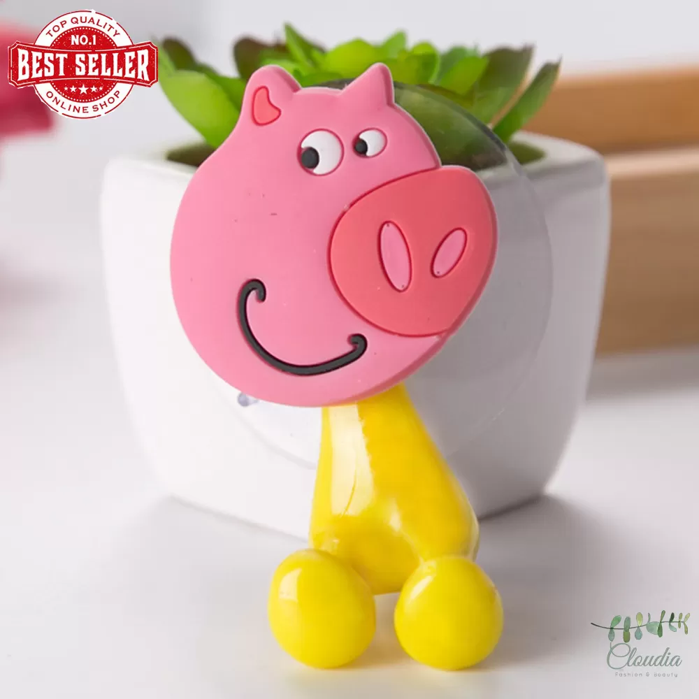 Claudia Piggy Wall Mounted Storage Toothbrush Holder