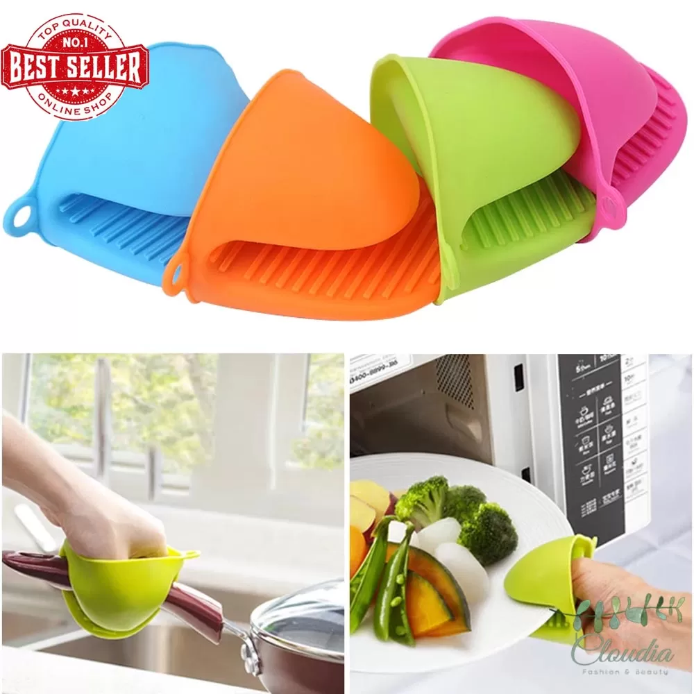 Generic 2 Pcs Silicone Oven Finger Gloves Heat Insulated - image 2