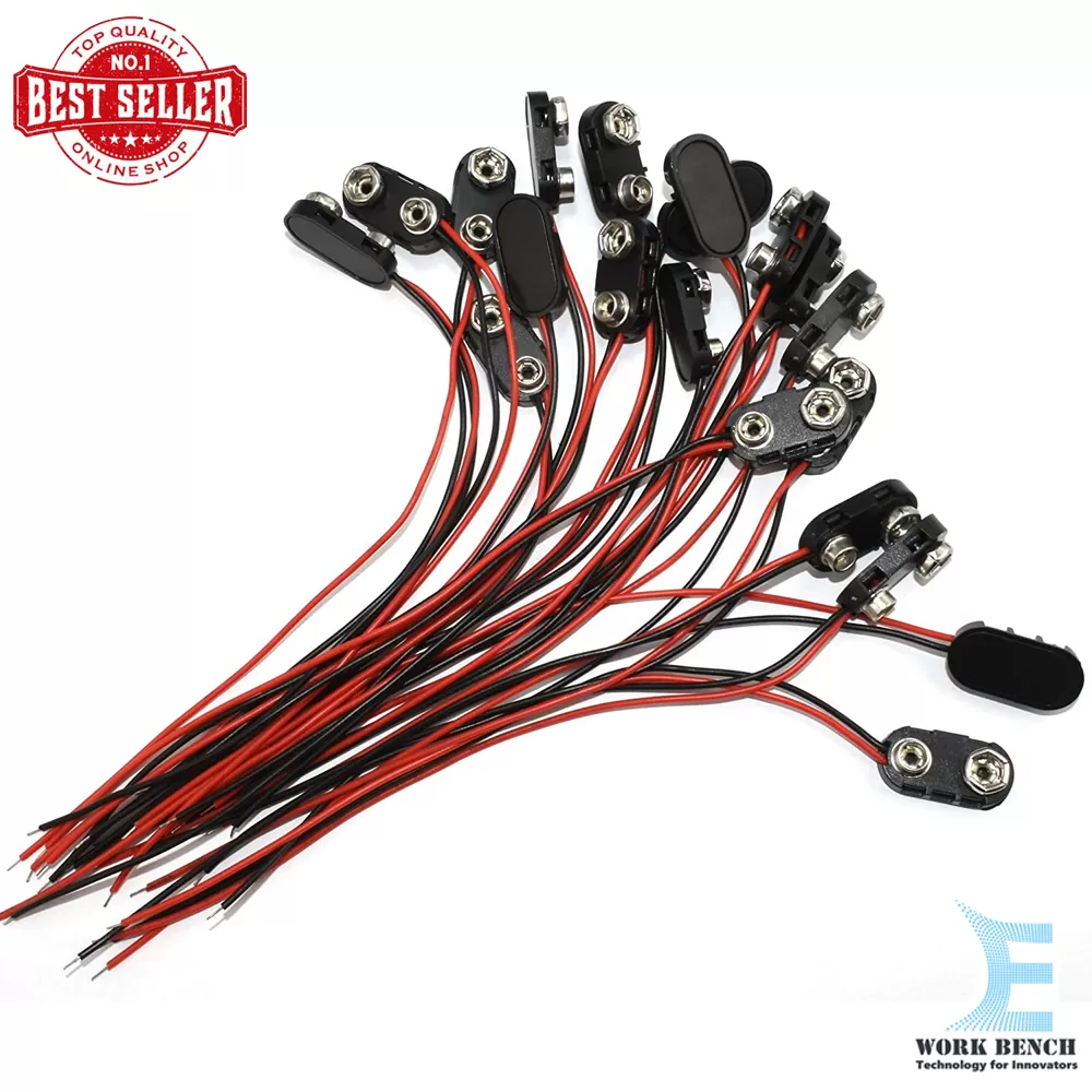 Generic 9V Battery Connector Snap DC Clip Male Line Adapter